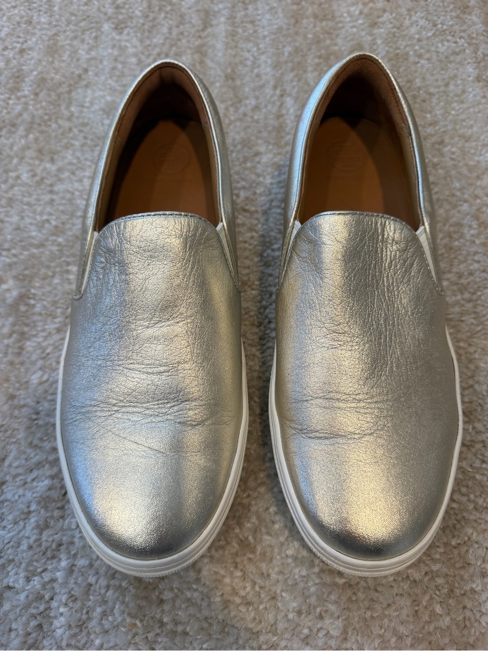 Tory Burch Gold Metallic Slip-On Sneakers- 8 Women’s